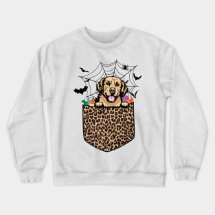 Cute Leopard Golden Retriever Halloween Dog Lover Gift Crewneck Sweatshirt